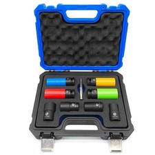 9PC Lug Nut Extractor Set,1/2 Drive Impact Bo...