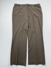 Calvin Klein Pants Womens 14 Brown Twill Modern Fit Stretch Dress Work Office