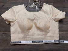 Sari Saree Indian blouse choli crop top tassel tie back embroidered beaded