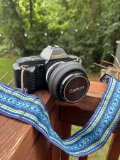 Canon T70 35mm Film Camera  FD 50mm f1.4 Lens Kit With Strap Untested Read 