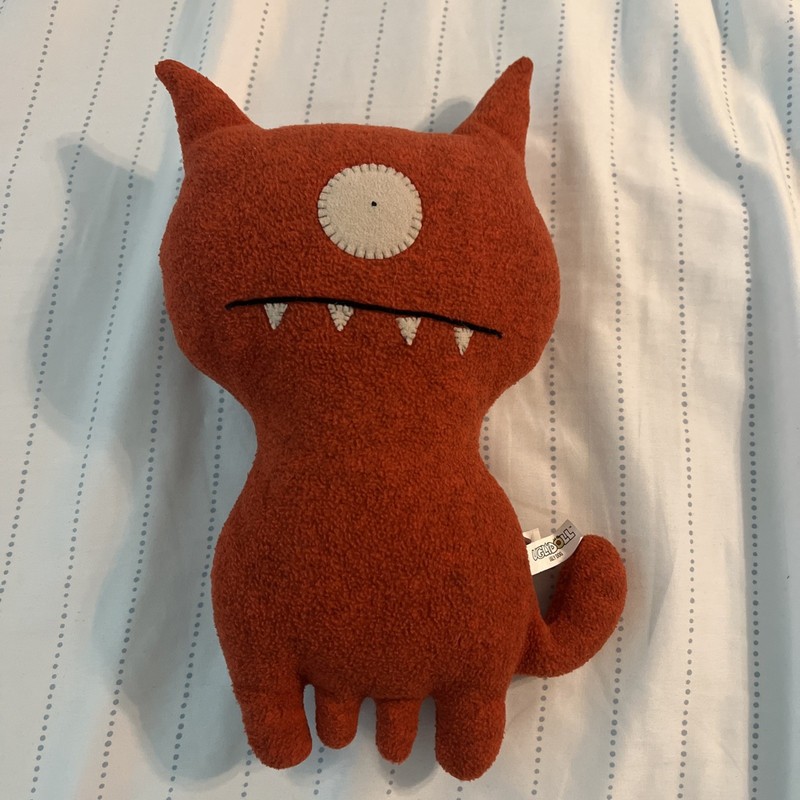 Vintage 2004 Classic Uglydoll Orange Red Plush Pretty Ugly LLC Stuffed Animal