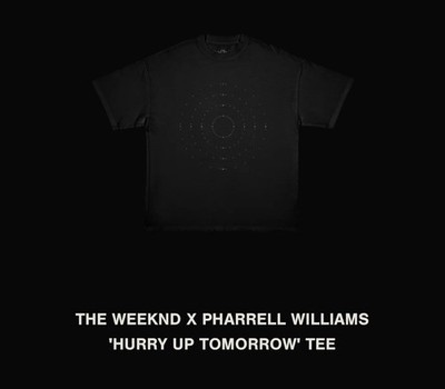 BRAND NEW The Weeknd x Pharrell Williams Hurry Up Tomorrow Tee Shirt XO MEDIUM