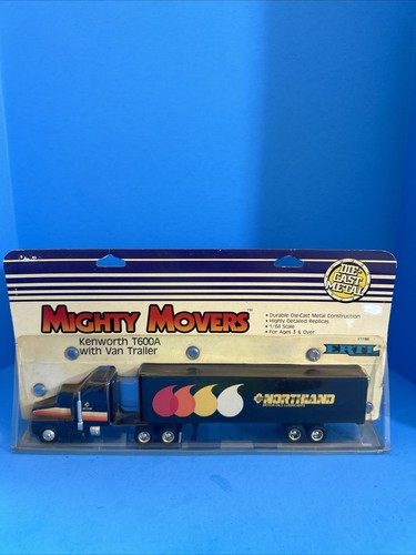 Ertl Mighty Movers #1186 Kenworth Semi With Trailer 1/64 Toy Truck