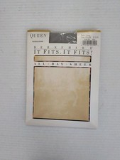 Berkshire Queen Size Pantyhose Pale Grey Size 1X-2X Vtg 1990 Nylon