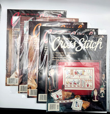 For the Love of Cross Stitch Magazine Lot-Nov 89, Jan 90, Nov 90, Jan 91, Nov 92