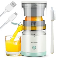 Electric Juicer Rechargeable Citrus Portable Juicer with USB and Cleaning Brush
