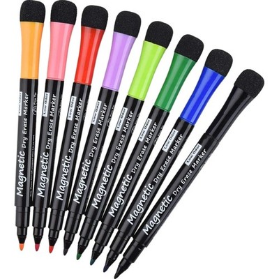 Whiteboard Marker 8 Farben, 2-in-1 Kreidemarker, Magnet, Trocken abwischbar