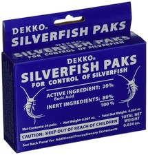 Dekko Silverfish Paks DEK1002 2 Pack Natural Long-Lasting Pest Control