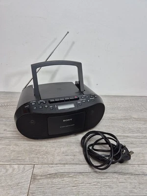Sony CFD-S50 Boombox CD Radio AM/FM Stereo Cassette Tape Recorder Tested Working - Image 1 of 4