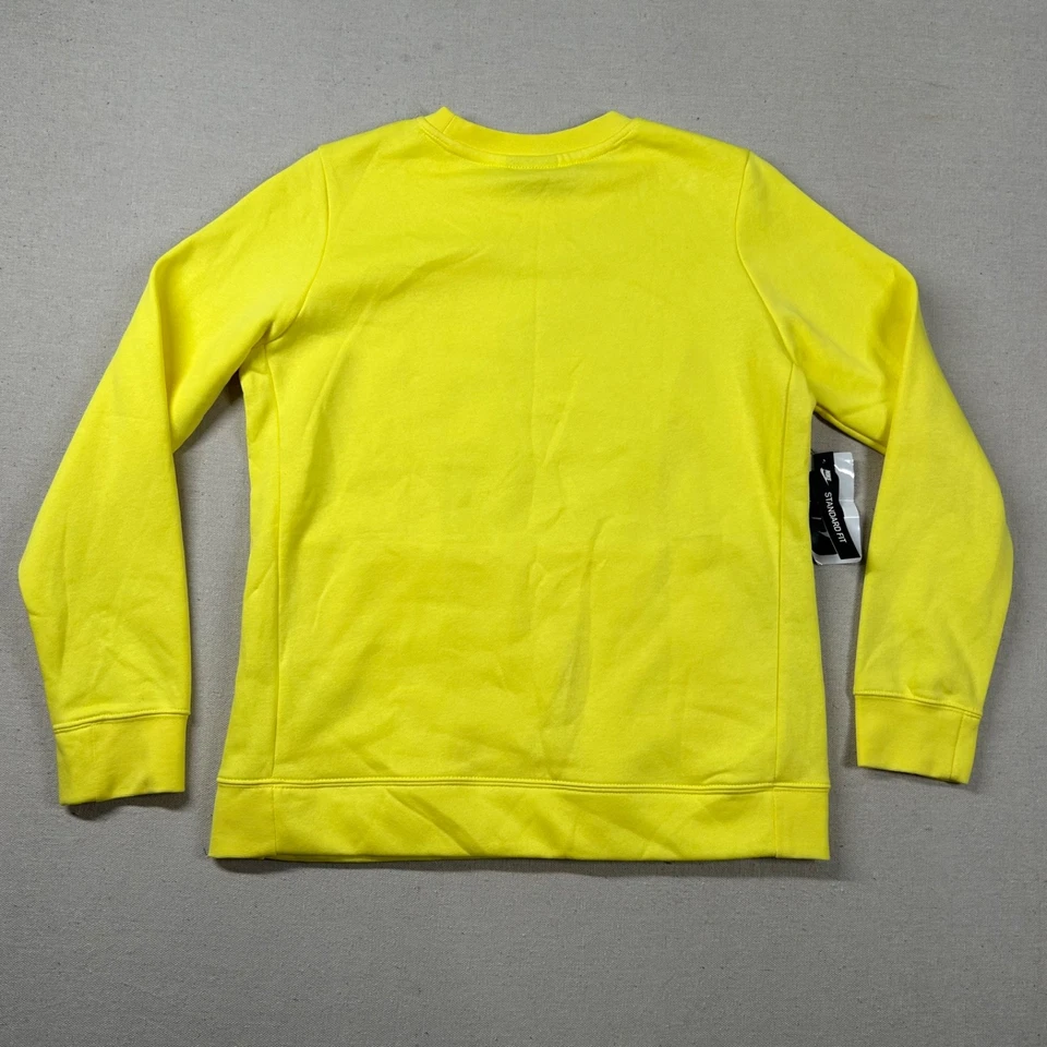 Nike Sweatshirt Girls XL Volt Yellow Pockets Crew Neck Pullover CZ4628-740 - Image 2 of 4