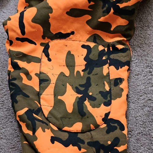 Winchester Overall Bibs Mens Large Broken Orange Camo Insulated Hunting Bibs - Picture 9 of 24