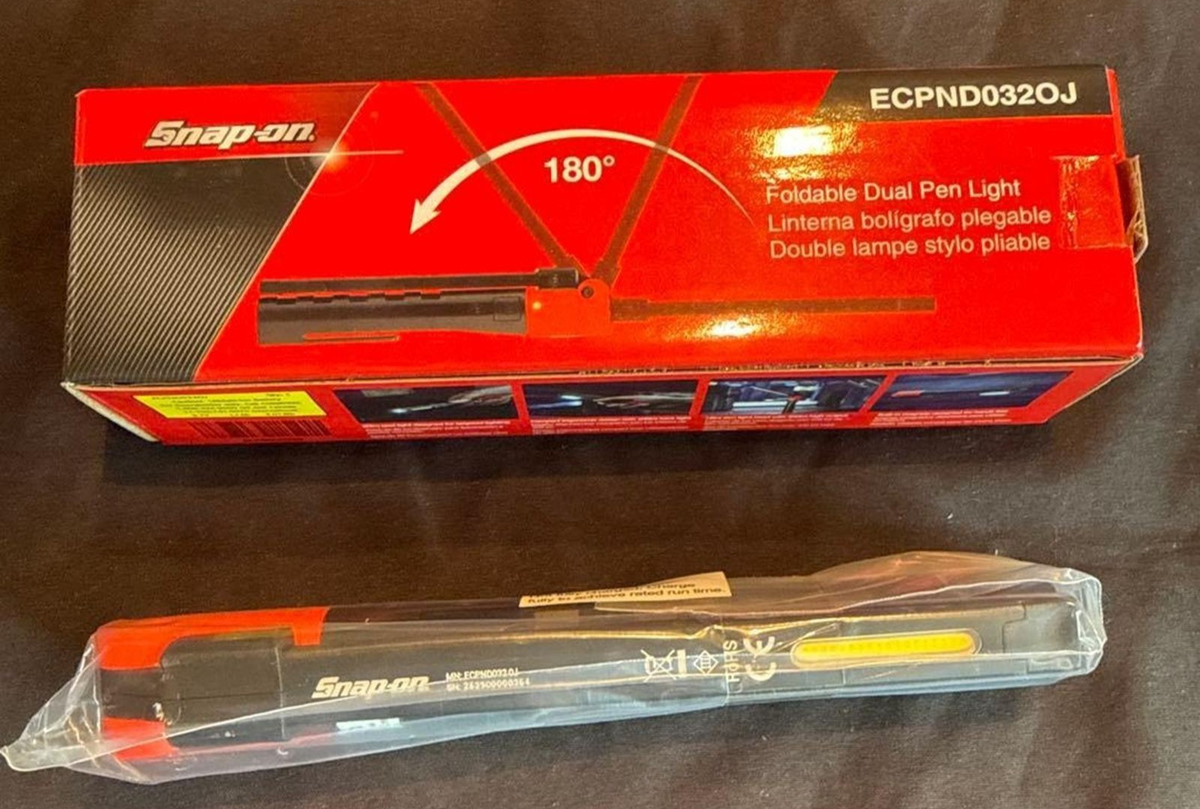 New Snap-on Rechargeable LED Dual Pen Light ECPND032OJ Orange | eBay