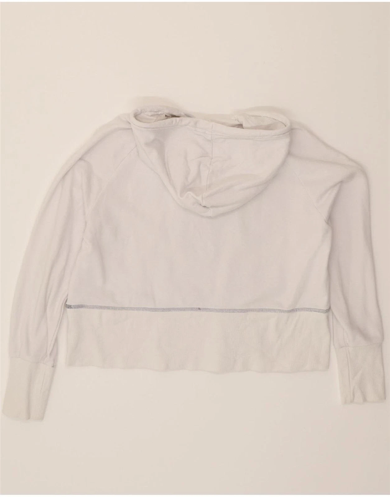 OFF WHITE Felpa con cappuccio ARENA donna crop oversize grafica UK 10 small off white BO06