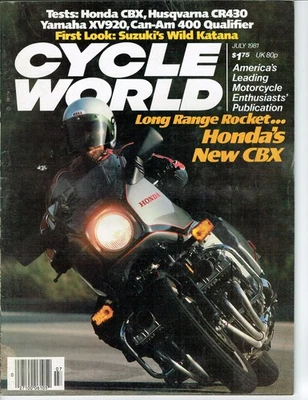 July 1981 Cycle World motorcycle magazine Honda CBX Husqvarna CR430 Can-Am - Image 1 of 3