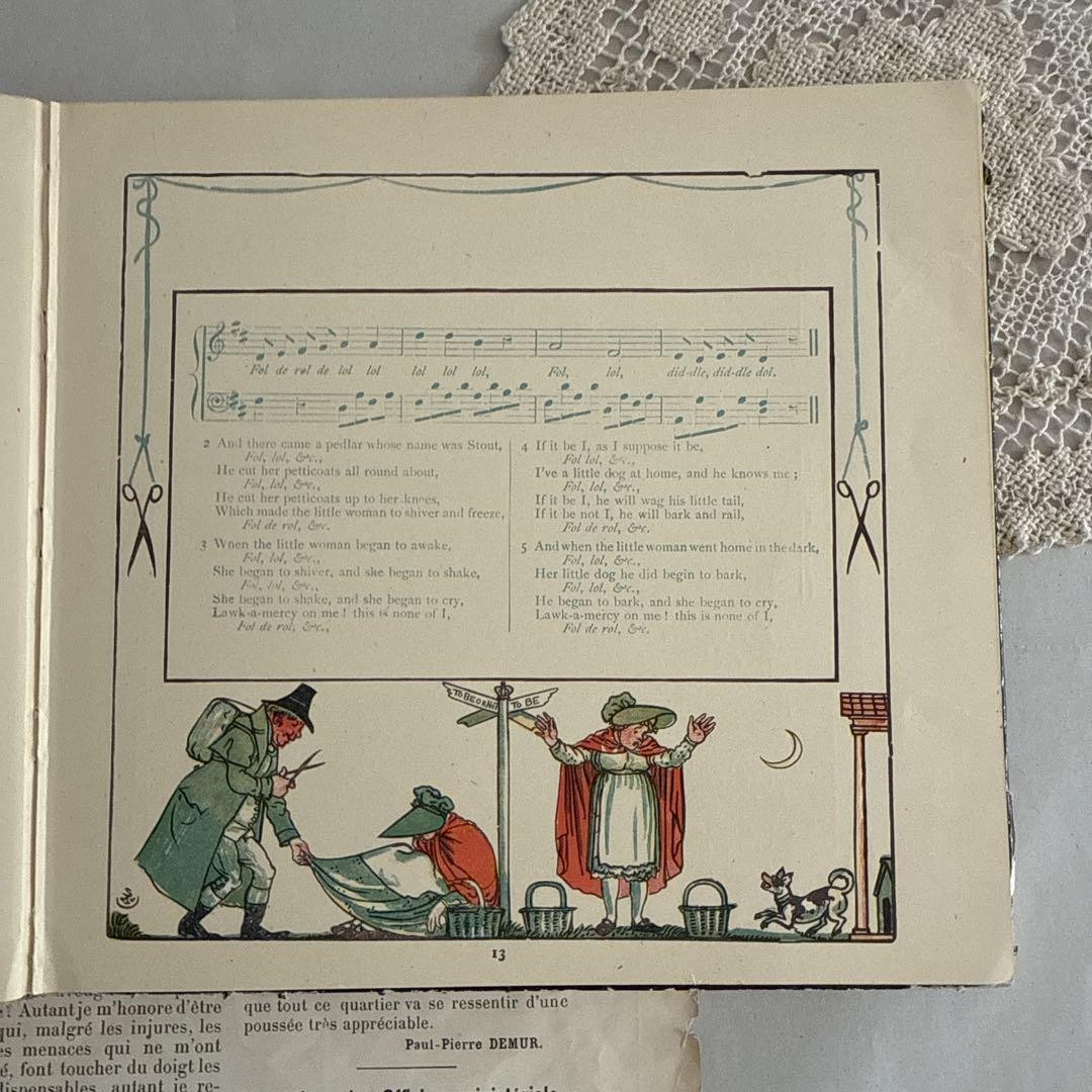 Walter Crane Vintage 1890s Book Baby's Bouquet Collectible