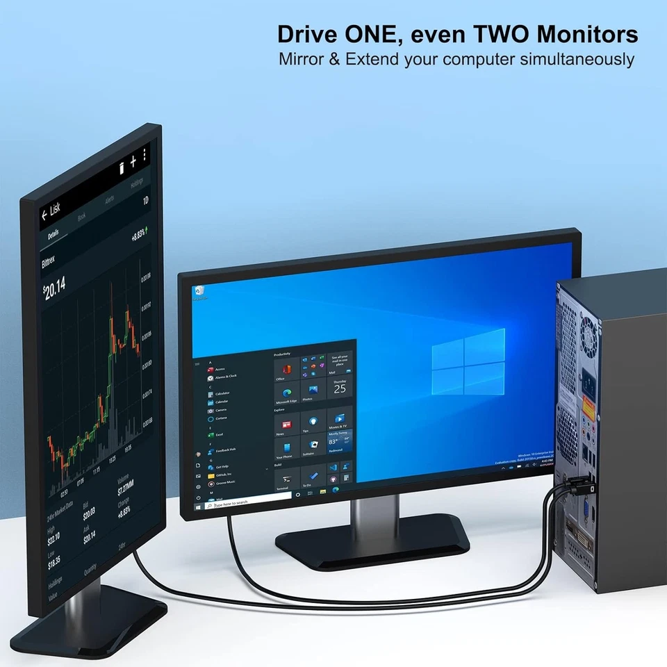 BENFEI Mini Displayport to DVI Cable, DP 1.83M 6 Feet, 1 PACK  - Image 3 of 4