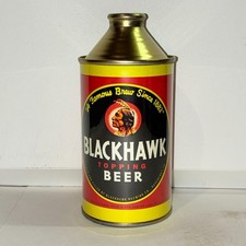 Blackhawk NOVELTY / REPLICA cone top beer can, paper label