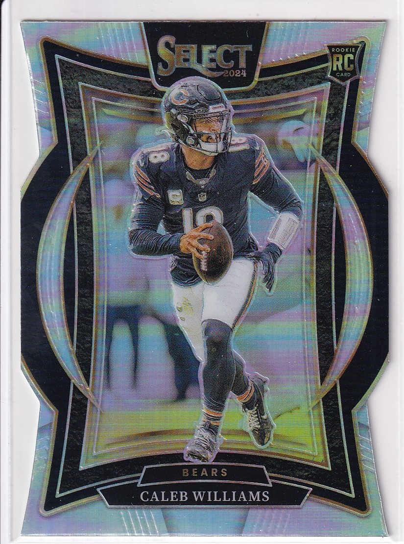 2024 Panini Select Caleb Williams Silver Prizm Die-Cut Concourse RC #25