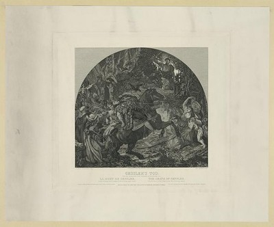 Photo:Tell Chapel Switzerland c1886 William Tell Death of Gessler print
