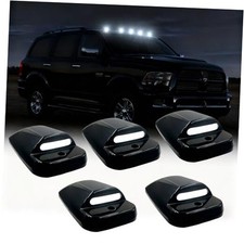 White LED Roof Cab Marker Light Clearance Running Lamp Smoked Lens,White LED