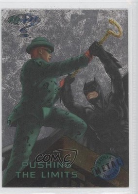 1995 Fleer Metal Forever Silver Flasher Batman Riddler Pushing the Limits 0b6