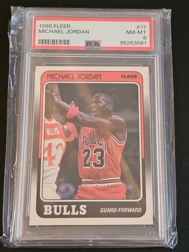 1988 Fleer Michael Jordan #17 PSA 8 - Chicago Bulls