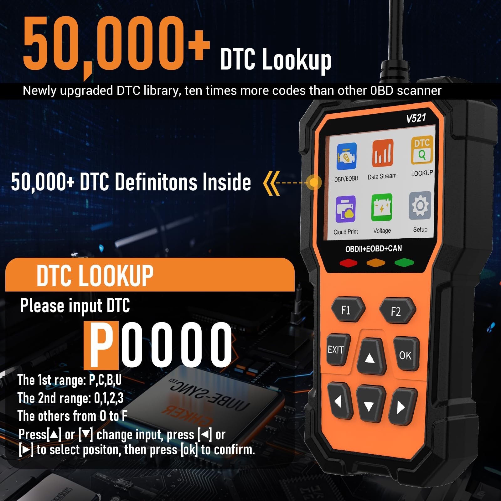 OBD2 Scanner Diagnostic Tool, Professional OBD2 Scanners Car Code Reader Chec...