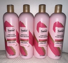 LOT OF 4 New Suave Smooth Performer Hair Shampoo w/ Amino Acid Complex 16.5oz