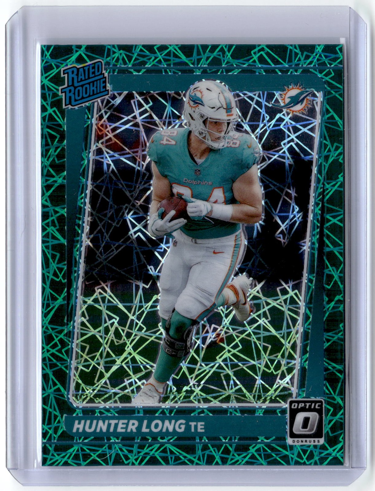 2021 Donruss Optic #281 Hunter Long Teal Velocity
