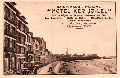 POSTCARD - St-MALO - PARAME - ILE-ET VILAINE 35 - HOTEL KER JO - LELUT