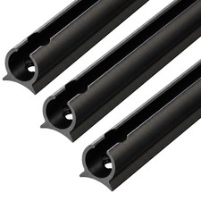 Alu Kederleiste Kederschiene 3x1,2 Meter Ø9mm  Wohnwagen Kederprofil Schwarz