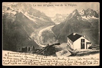 Postcard Glacier View with House, Geneva, CH