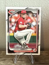 2024 Bowman Andrew Abbott #70 Base Rookie Card Cincinnati Reds (RC)