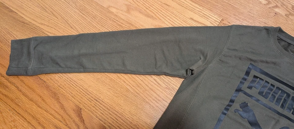 Puma Boy's Fleece Pullover | Size XL (18-20) | Army Green - Image 4 of 4