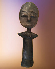 Alte Ashanti Fruchtbarkeitspuppe Akuaba 33cm