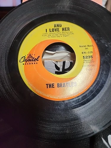 The Beatles 45 rpm Vinyl And I Love Her If I Fell Capitol