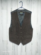 Scully Men s Western 4 Snap Front Vest Brown Suede Leather Size XL