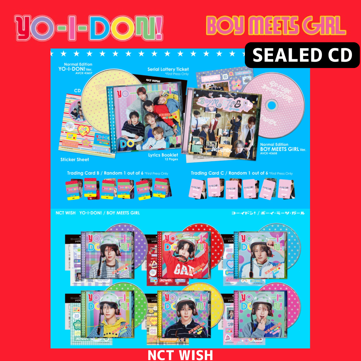 K-POP・アジア NCT WISH YO-I-DON!/BOY MEETS GIRL NCT WISH YO-I-DON! / BOY MEETS GIRL Japan Double A-Side Single CD
