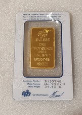 31.1g Pamp Gold 24Kt 3300.37 per troy oz