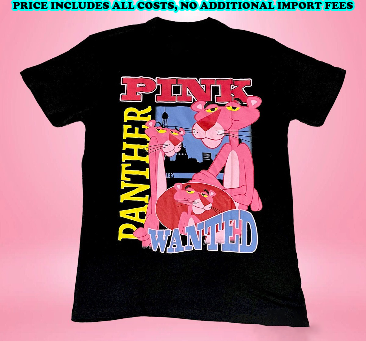 The Pink Panther Wanted 1963 T-shirt All Size S to 5XL BA266 FREE SHIPPING