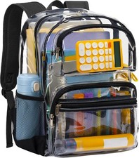 Vorspack Clear Backpack: Heavy-Duty, Large, See-Through for School/Work