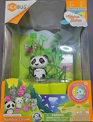 HEXBUG Lil' Nature Babies Bamboo Grove Playset with Lin the Panda Bear - NEW
