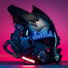 Fotogeeker Cyberpunk Mask Helmet LED Glowing Cosplay Cool Prop Science Fiction