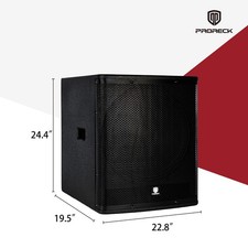 proreck SP-18X Powered DJ Subwoofer 18 inch 3000W Wired Active Speaker