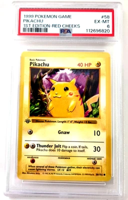 【PSA8】1999年 1st Edition ピカチュウ #58 Spec Details