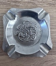Cendrier Publicitaire Bonux - Carré Aluminium Vintage Ancien - Rare