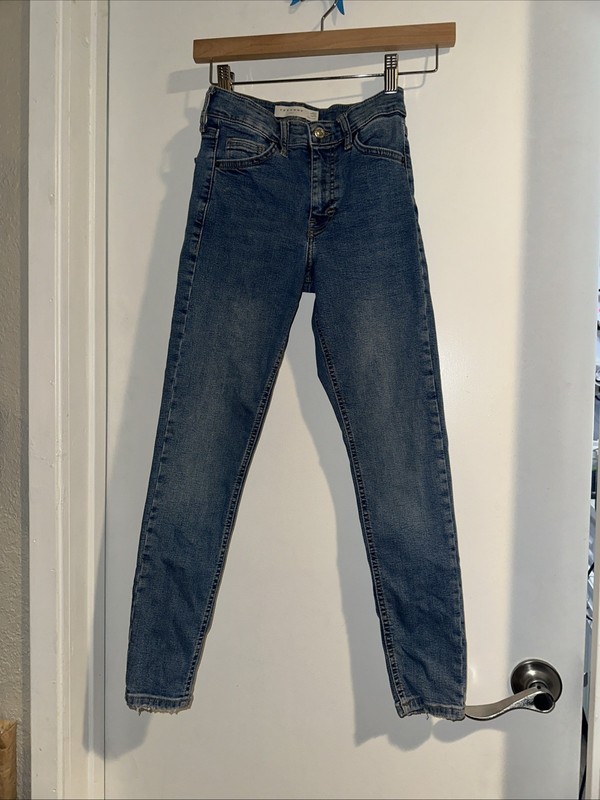 Topshop Blue Jeans Denim Jamie Petite W24 L28