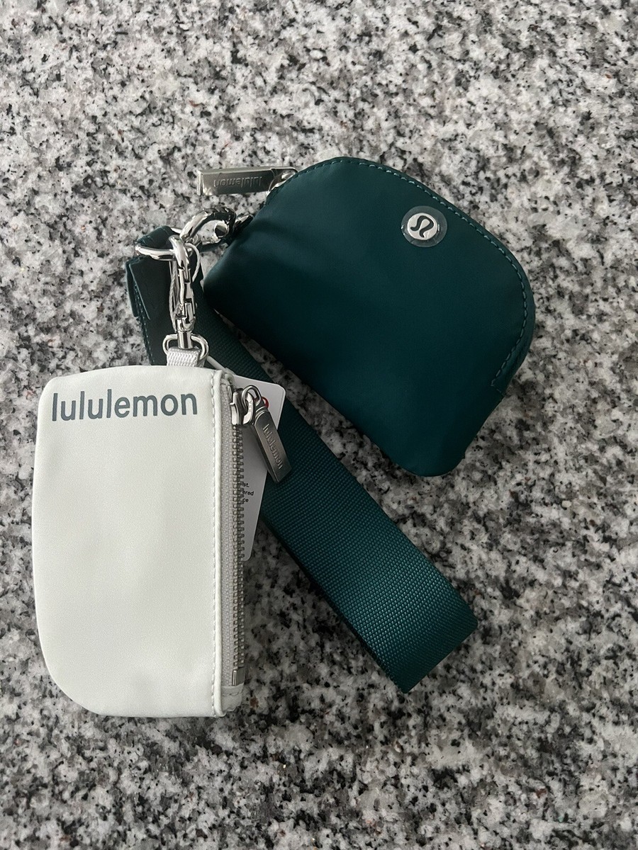 NEW Lululemon Wrist Dual Pouch - Vapor/Storm Teal - Emerald