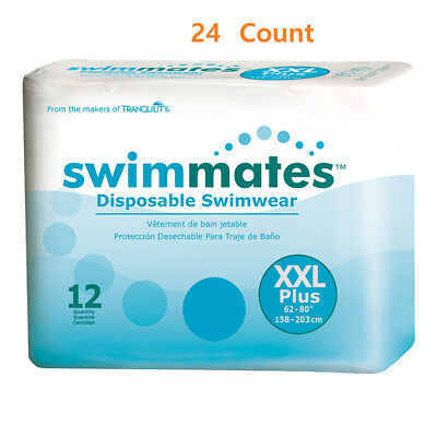 Disposable Underwear Swimwear Swim Brief Swimmates Pull On Adult XX-L, 62 to 80