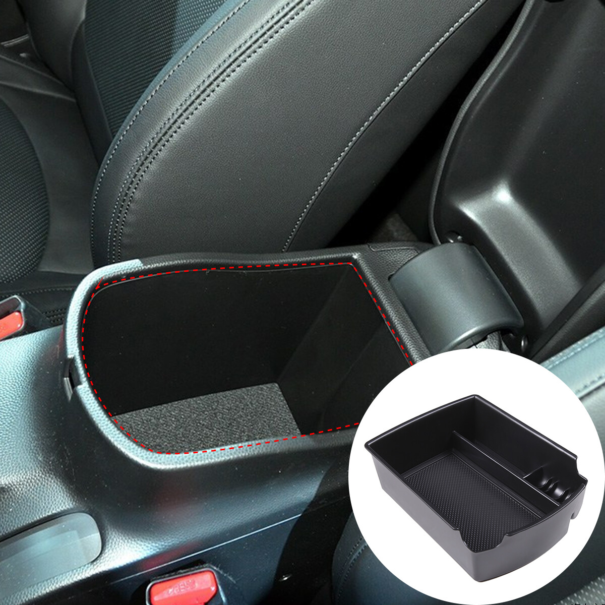Center Console Armrest Storage Glove Tray Box For KIA Soul EV